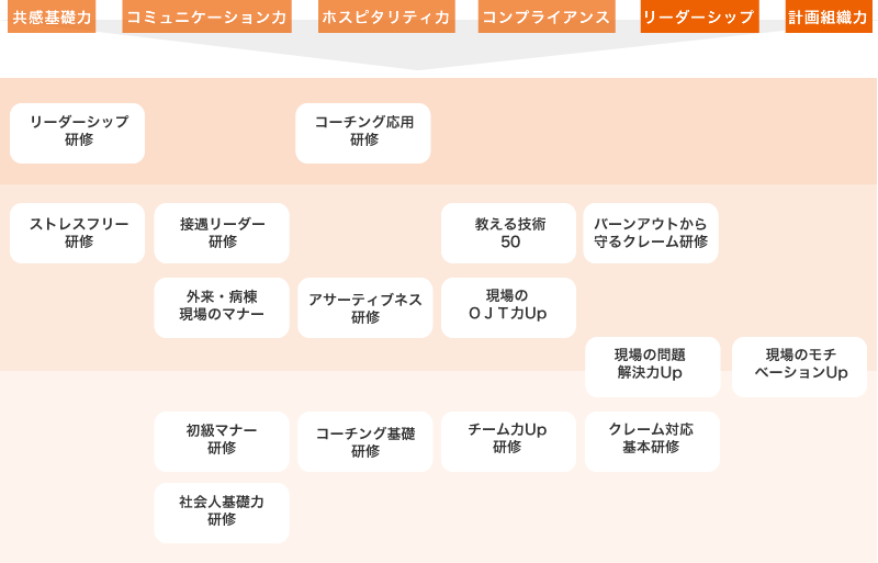 研修プログラム体系の図